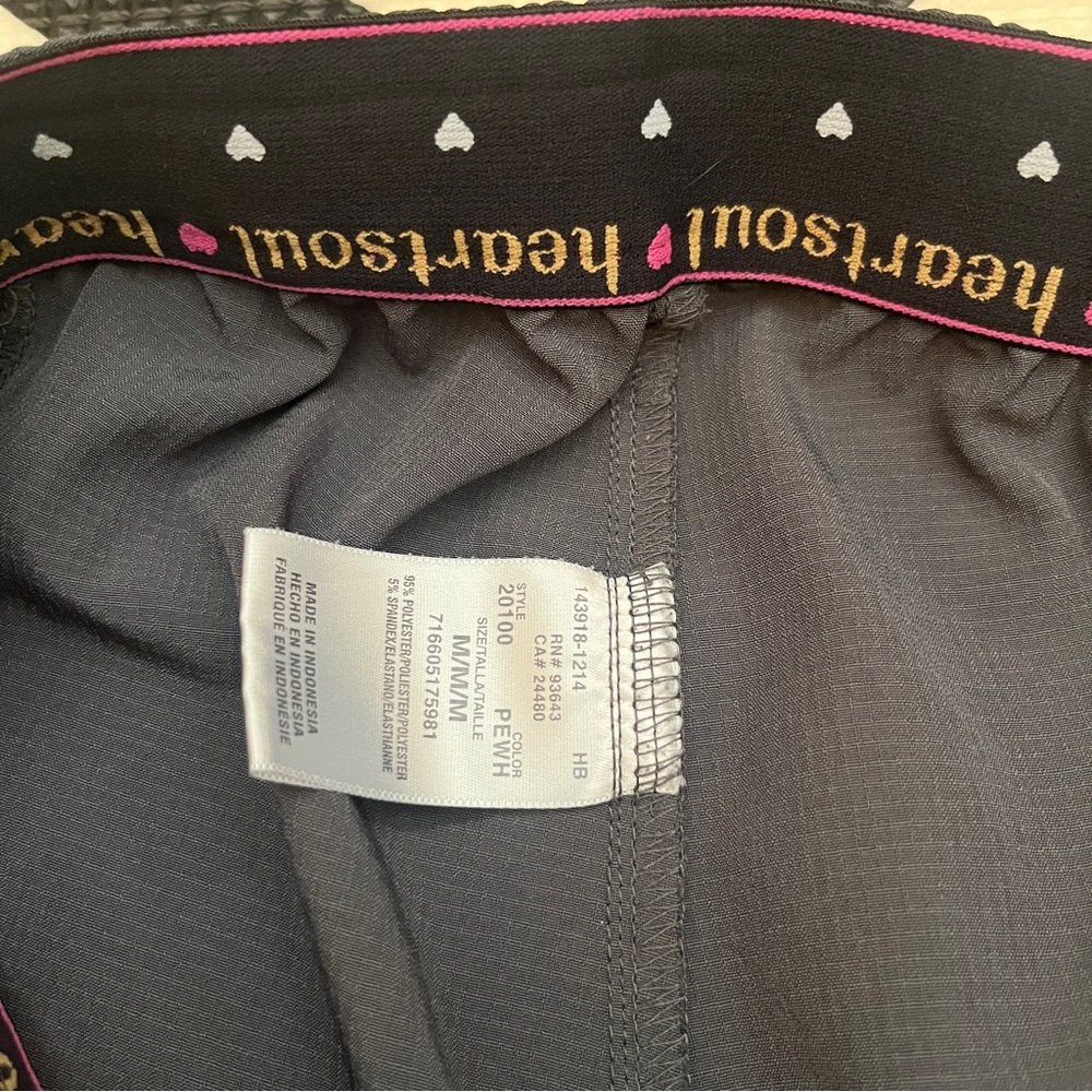 HeartSoul Pewter Scrub Bottoms sz M - Picture 2 of 2